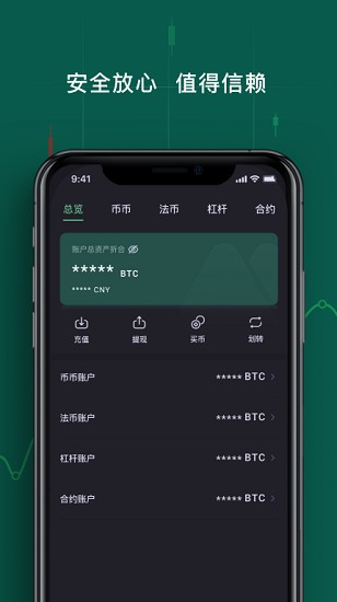 数字货币交易平台界面