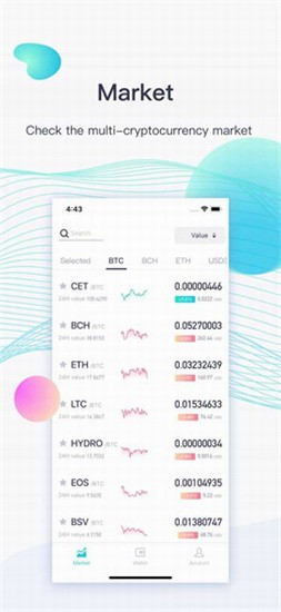 冰币app资产管理界面 数字货币交易工具