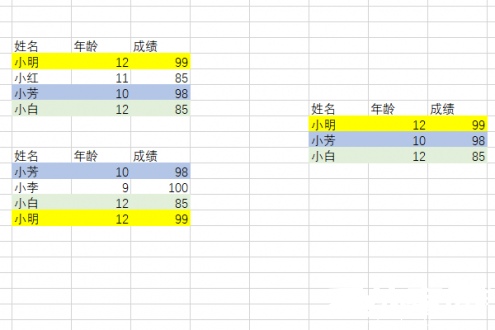 Excel筛选结果展示效果