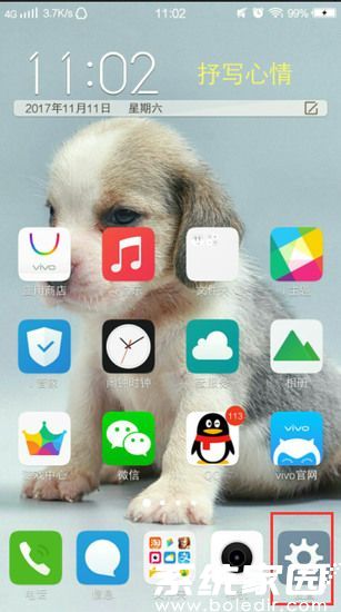 vivo手机设置入口示意图