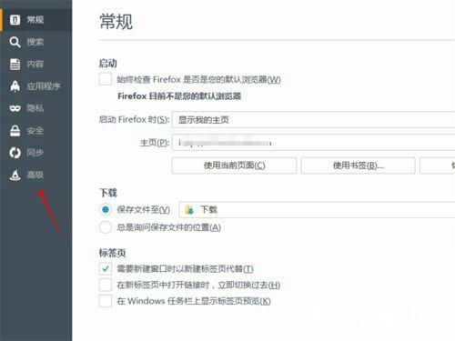 高级设置界面示意图