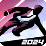 矢量跑酷剪影风疾驰