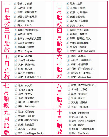 胎教音乐专辑界面