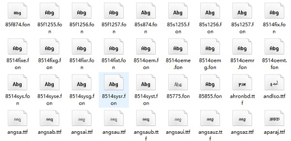 字体预览界面